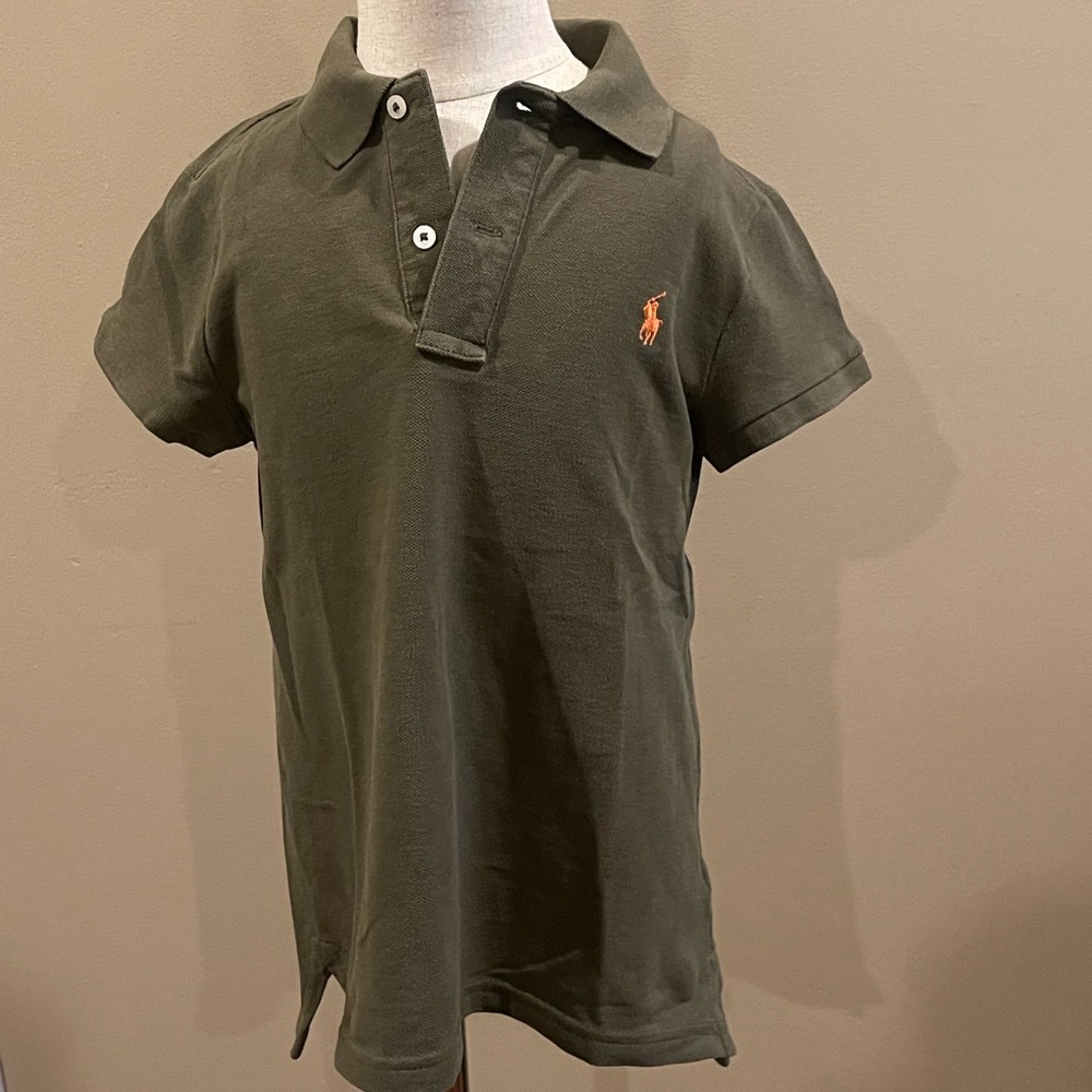 Polo Ralph Lauren Olive Green Polo Shirt - Size M (8-10)